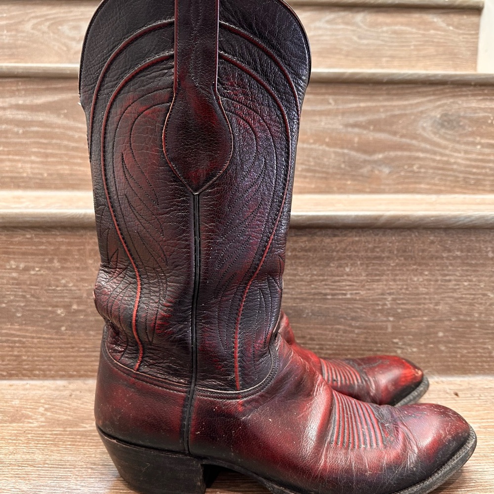 Vintage Lucchese Cowboy Boots | Men’s 9.5D | USA Made - Picture 6 of 16